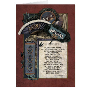 Teasdale "Thoughts" Victorian Art Card