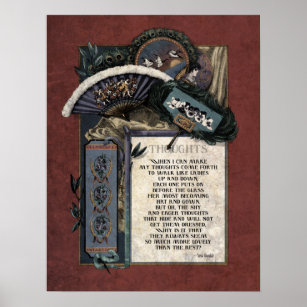 Teasdale "Thoughts" Victorian Poetry Art 17x22 Poster