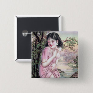 Tease in Stream Oasis by Shanghai China Girl 15 Cm Square Badge