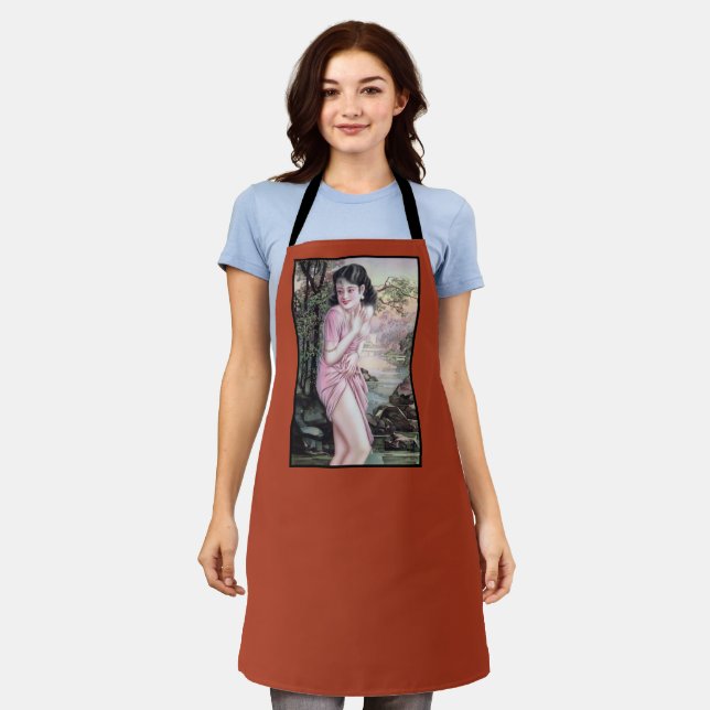 Tease in Stream Oasis by Shanghai China Girl Apron (Worn)