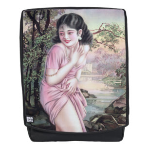 Tease in Stream Oasis by Shanghai China Girl Backpack