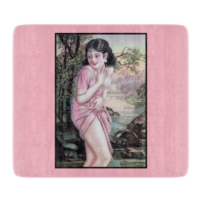 Tease in Stream Oasis by Shanghai China Girl Cutting Board (Front)