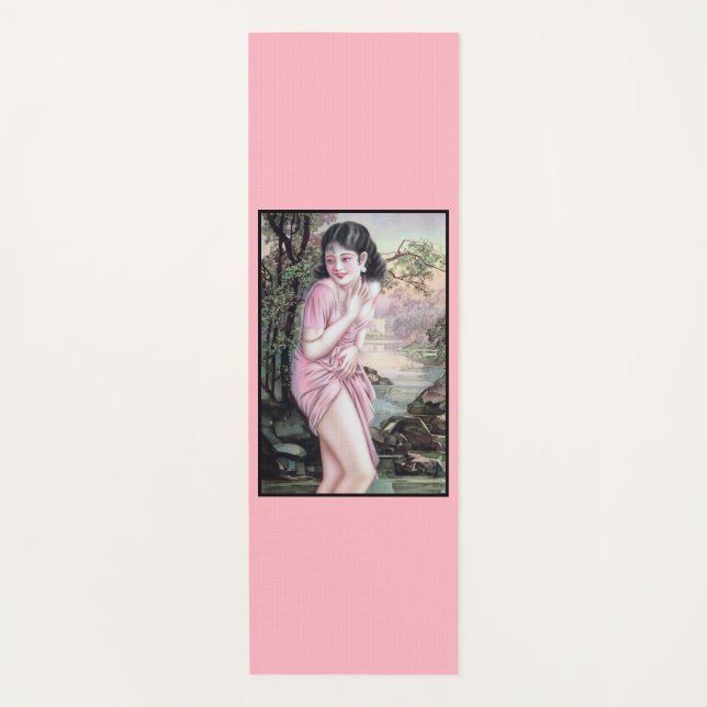 Tease in Stream Oasis by Shanghai China Girl Yoga Mat (Front)