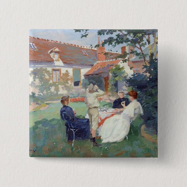 Teatime 15 Cm Square Badge (Front)