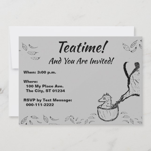 Teatime! Invitation (Front)