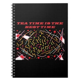 Teatime is the best time art design pocket folder  notebook