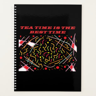 Teatime is the best time art design pocket folder  planner