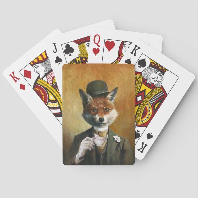 Teatime Mr Fox Playing Cards (Back)