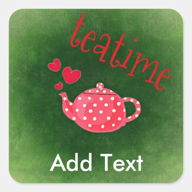 Teatime Party Favour Stickers Customised (Front)