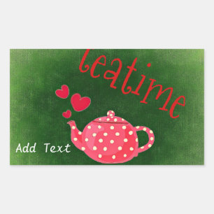 Teatime Party Favour Stickers Customised