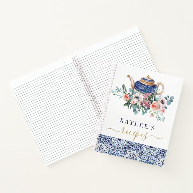 Teatime recipes family kitchen organiser notebook (Inside)