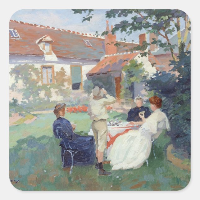 Teatime Square Sticker (Front)