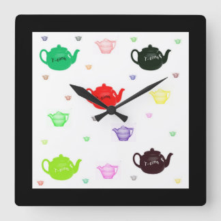 "Teatime Teapot Clock"* Square Wall Clock