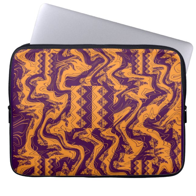 Tebeb Waves Laptop Sleeve (Front)