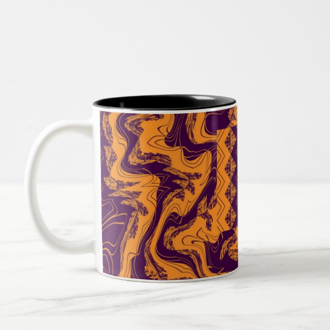 Tebeb Waves Two-Tone Coffee Mug (Left)