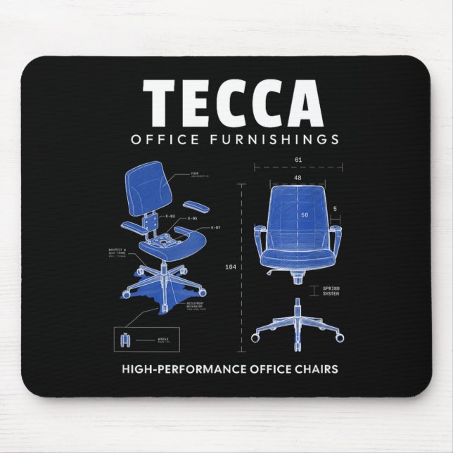 Tecca Office Furnishings - High Performance Office Mouse Mat (Front)