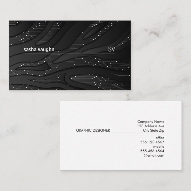 Tech Background Business Card (Front/Back)