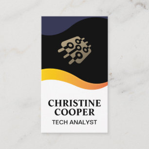Tech Chip Logo   Wave Design Business Card