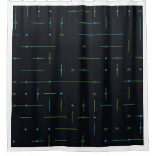 Tech Circuit Board Seamless Pattern Shower Curtain
