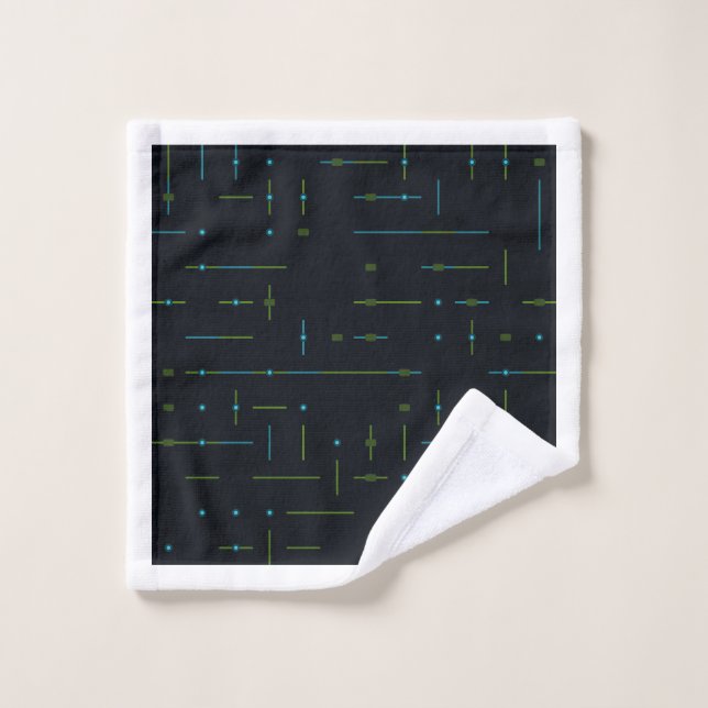 Tech Circuit Board Seamless Pattern Wash Cloth (Wash Cloth)