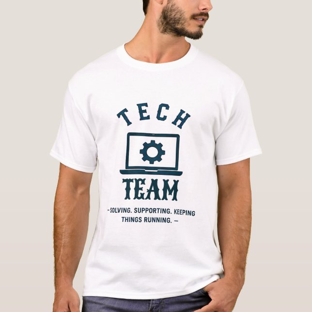 💻 Tech Crew IT Support Team 💻 T-Shirt (Front)