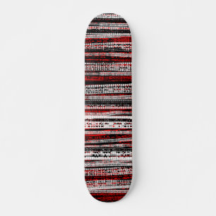Tech Decay - Black and White on Red Skateboard