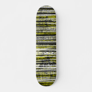 Tech Decay - Black and White on Yellow Skateboard