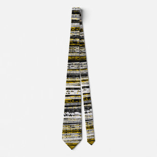 Tech Decay - Black, White and Amber Tie