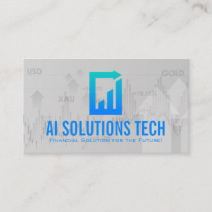 Tech Document Logo   Finance Chart Business Card