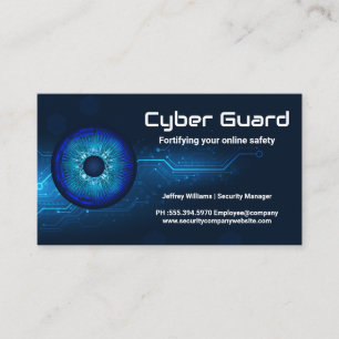Tech Eye Logo   Modern Background Business Card