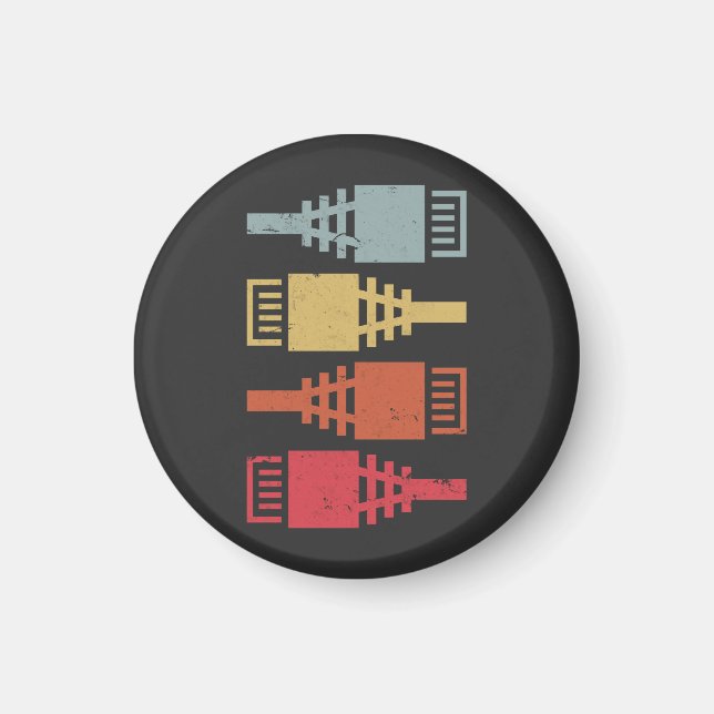 Tech Geek Network Engineer LAN Party Magnet (Front)