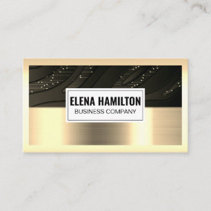 Tech   Gold Metallic Colour Block Business Card