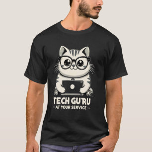 Tech Guru at Your Service funny geek Tech Support T-Shirt