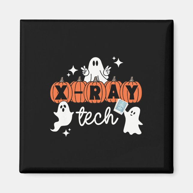 Tech Halloween Technician Squad Xray Tech Pumpkin  Magnet (Front)