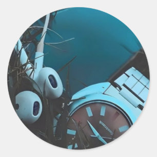 Tech in the Grass: Embracing Nature and Innovation Classic Round Sticker