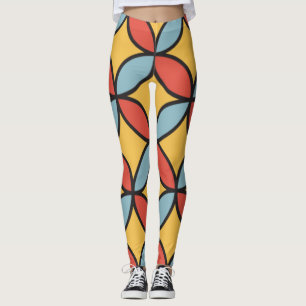 Tech-Inspired Bold UI Pattern Leggings