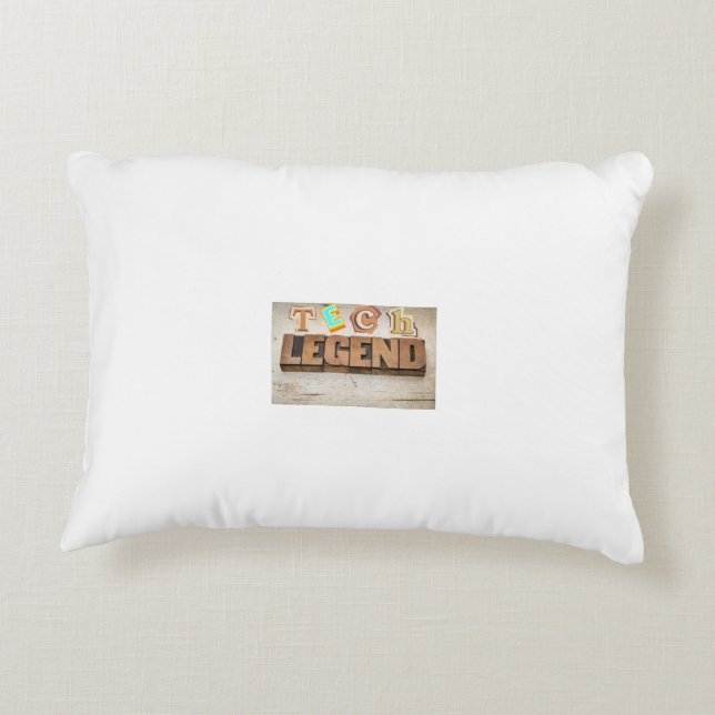 Tech Legend for Programmers & Problem Solvers Decorative Cushion (Back)