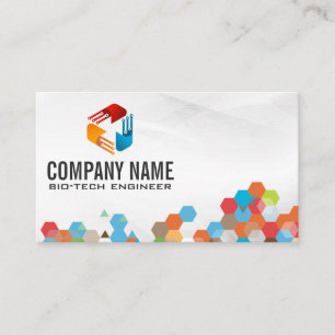 Tech Logo   Geometric Colours Business Card