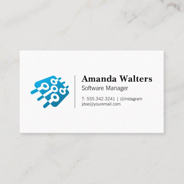 Tech Microchip | Software Hardware | Engineer Business Card (Front)