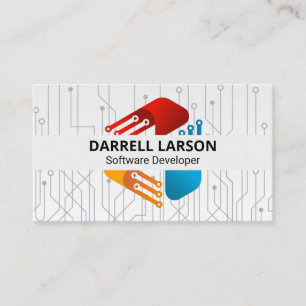 Tech Modern Logo   Circuitry Business Card