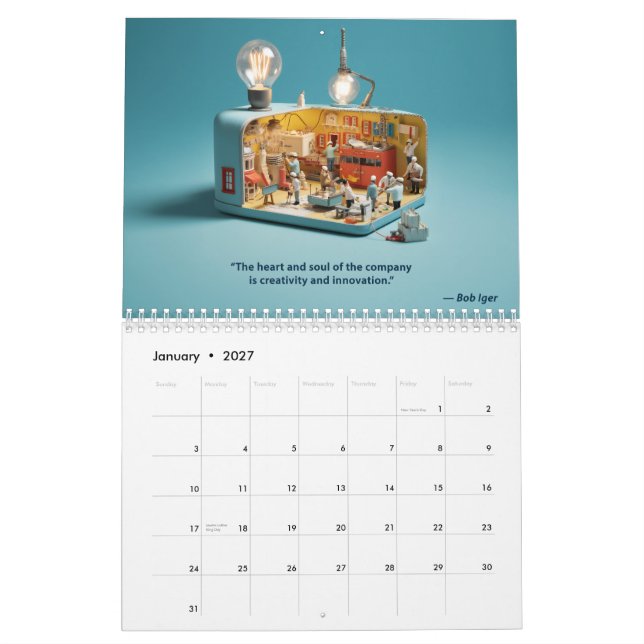 Tech Quotes Calendar (Jan 2027)
