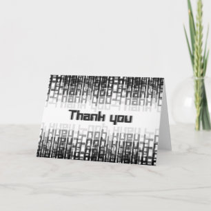 Tech Retro Thank You Card