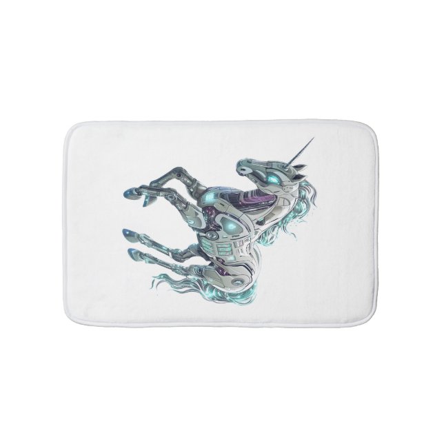 Tech Robot Unicorn Bath Mat (Front)