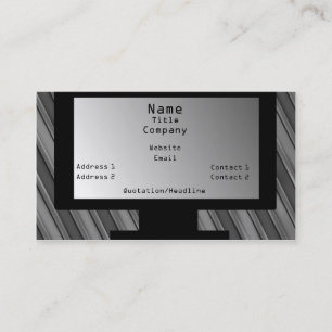 Tech Savvy Business Card, Light Grey Card