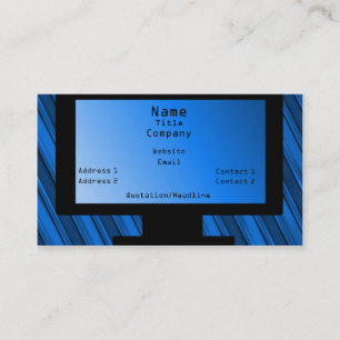 Tech Savvy Business Card, Royal Blue Business Card