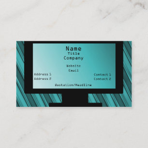 Tech Savvy Business Card, Teal Card