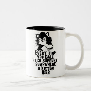 Tech Support $17.95 Two Toned Coffee Mug