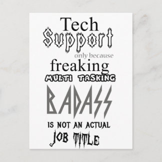 Tech Support badass Postcard