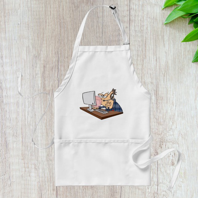 Tech Support Blowing A Bubble Standard Apron (Creator Uploaded)