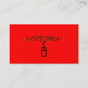 Tech Support Business Card (Red Version)